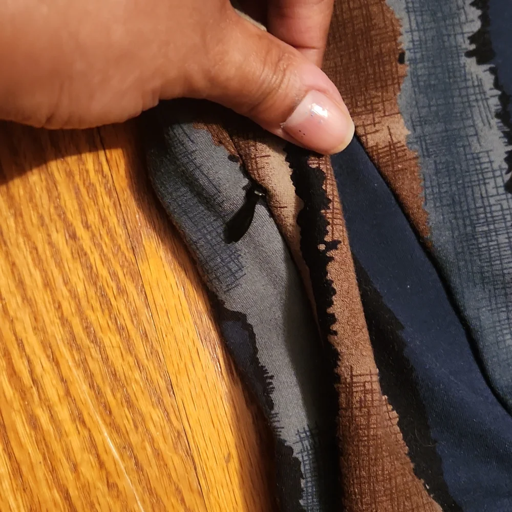 😍😍 Like new! Rmo & Jul swing dress 3/4 sleeve red, blue, brown, tan size small - Picture 4 of 7